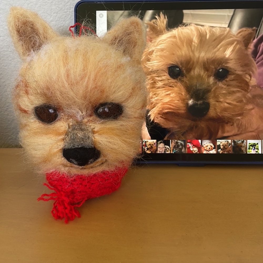 Custom order Sir London hand crafted needle felted dog artisan one of a kind